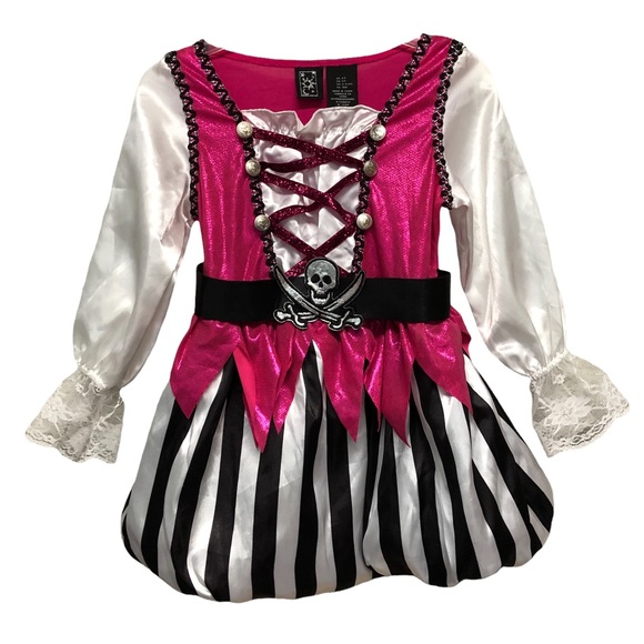 Girl's Pink Pirate Dress-up Play Costume Set, Size 4T - Picture 2 of 4